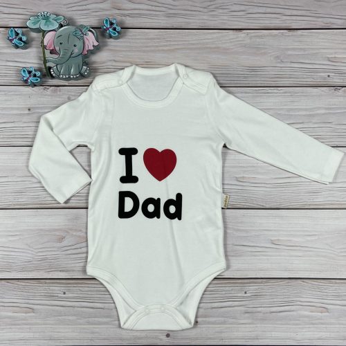 I love Dad tört fehér színű hosszú ujjú body