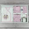 7 részes,  macis-szívecskés hazahozós kislány baby szett