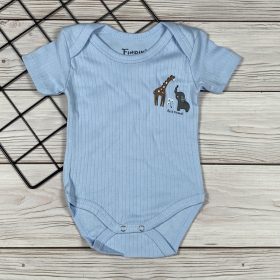 Állatmintás kék színű rövid ujjú body