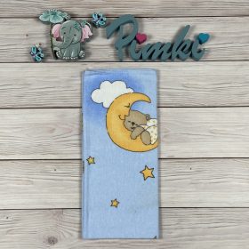 Kék macis mintájú flanel pelenka