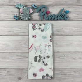 Pandás mintájú flanel pelenka