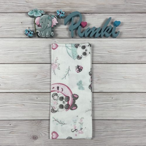 Pandás mintájú flanel pelenka