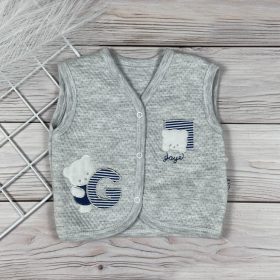 Szürke macis pamut mellény