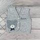 Macis mintájú szürke pamut mellény