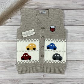 Kötött bézs autós mellény