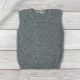 Szürke kötött kisfiú mellény