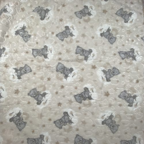 Vastag bézs macis takaró – 100×120 cm