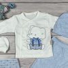  5 részes, elefántos világoskék színű kisfiú hazahozós baby szett