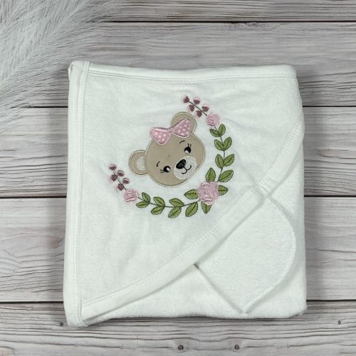 Macis mintájú kapucnis Baby fürdőlepedő