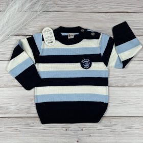 Csíkos kisfiú pulóver