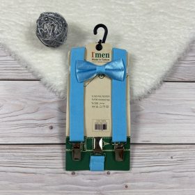Hózentróger és csokornyakkendő szett -világoskék