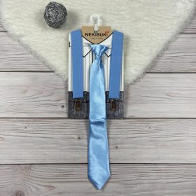 Hózentróger és nyakkendő szett -világoskék