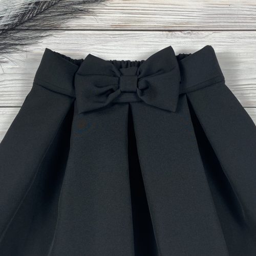 Elegáns fekete masnis kislány szoknya