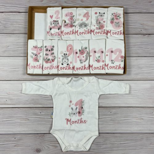 Cuki mintás 1-12 hónapos vagyok body csomag