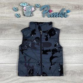 Fekete terep mintás mellény