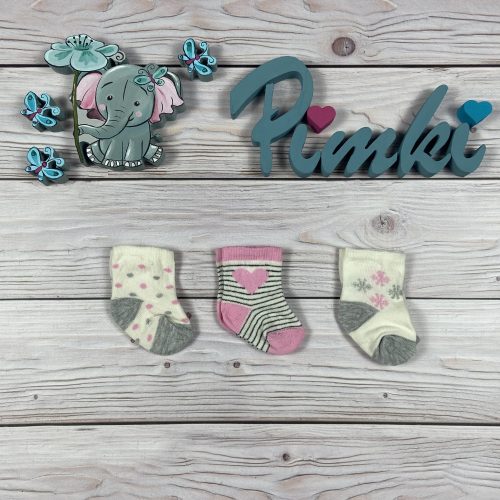 Mintás kislány baba zokni szett