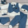  5 részes, álmellényes elegáns kisfiú baby szett