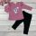 Pink unicornisos póló, fekete leggingsszel