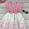 Pillangós-virágos alkalmi kislány ruha masnival