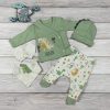  5 részes, dínós mintájú kisfiú hazahozós baby szett