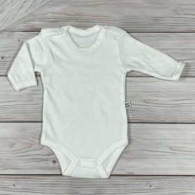 Fehér hosszú ujjú pamut body