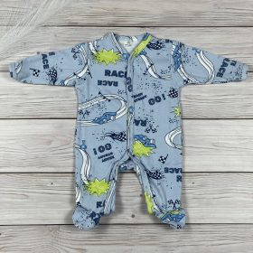 Autós mintás kisfiú pamut rugdalózó