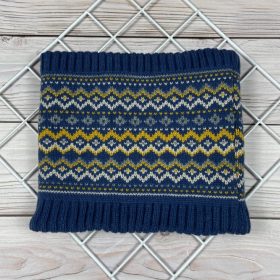 Kék-sárga mintás belül polár csősál