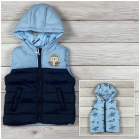 Macis mintájú kifordítható kisfiú mellény